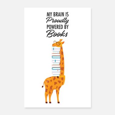 Il mio cervello è orgogliosamente alimentato dai libri Poster 60x90 cm