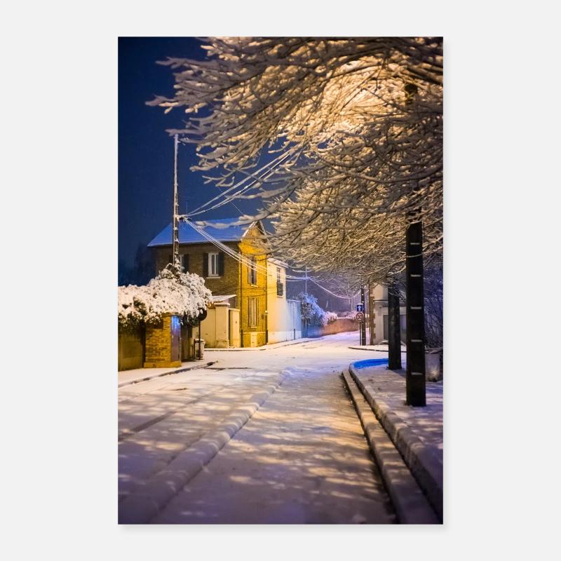 Nachtschnee Poster 60x90 cm