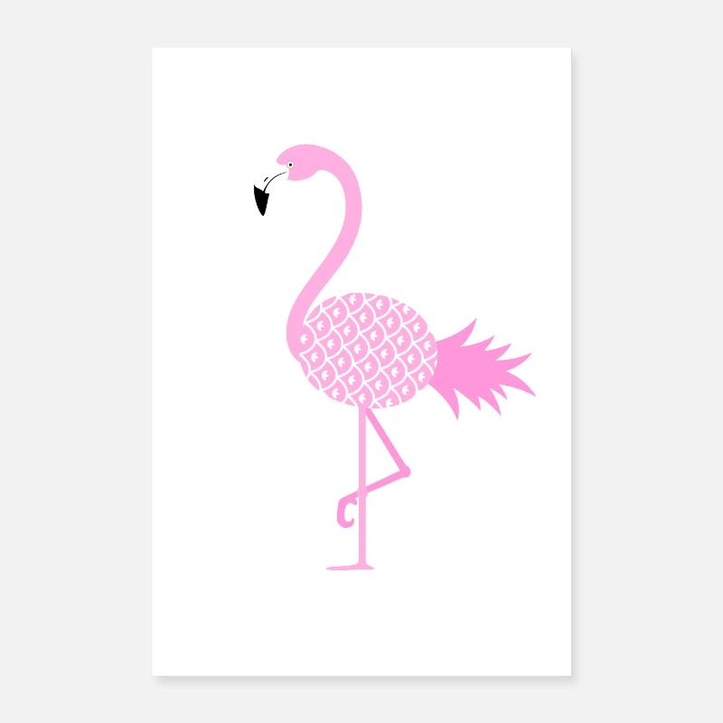 Flamingo Pineapple Poster 60x90 cm