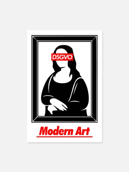 Modern Art - Poster 60x90 cm - Weiß