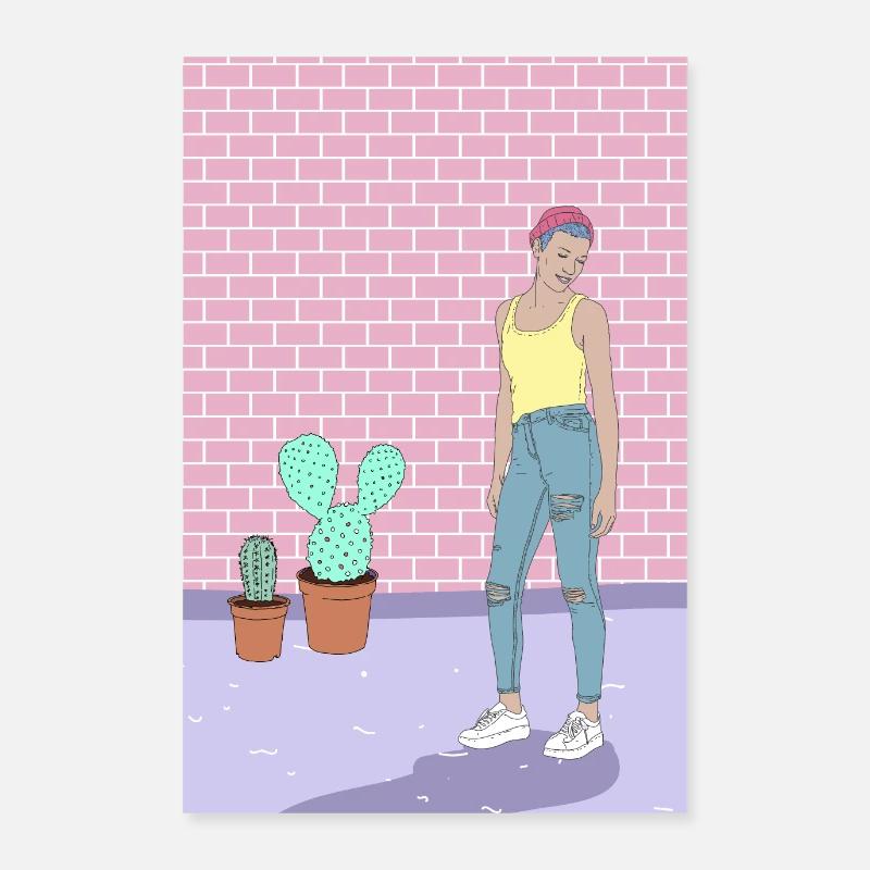 Pastel - Poster 60x90 cm - Weiß