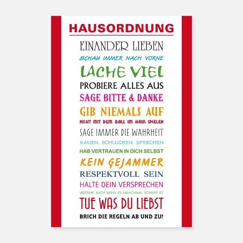 House Rules Poster Poster 24" x 35" (60x90 cm)