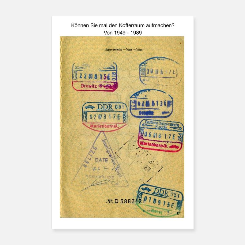 Timbre de la RDA Poster 60 x 90 cm