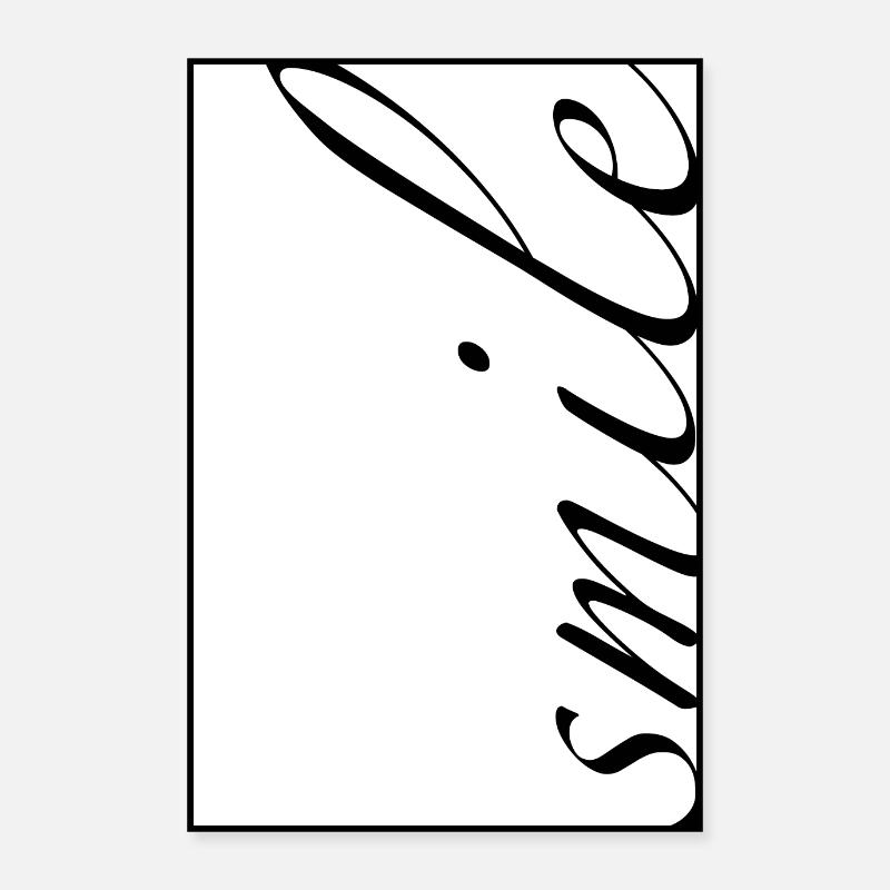 Smile - Poster 60x90 cm - Weiß