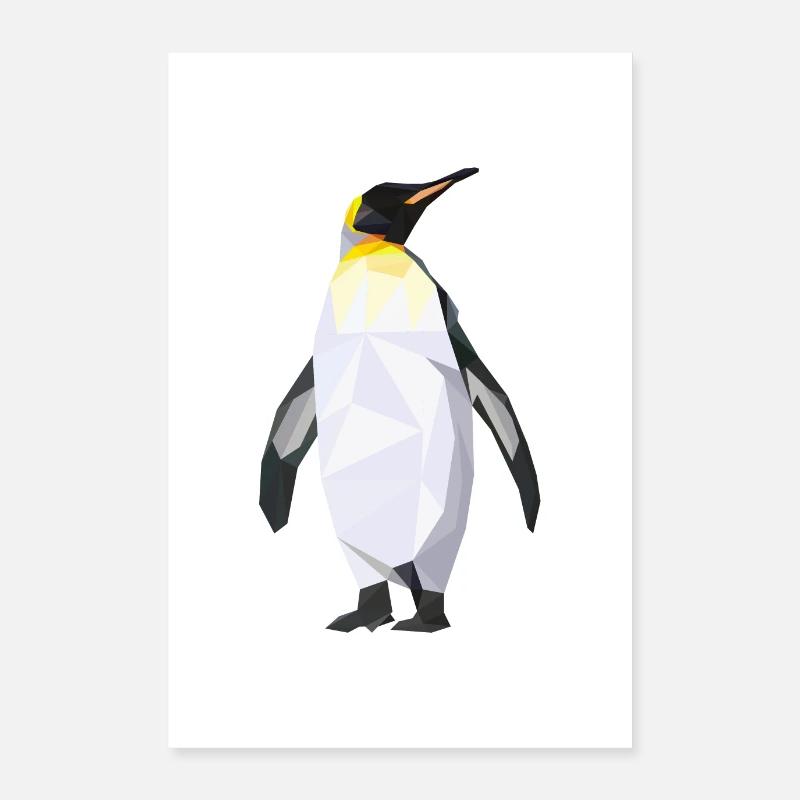 Polygon penguin Poster 24" x 35" (60x90 cm)