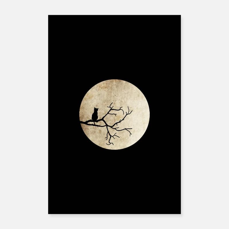 Nuit de chat Poster 60 x 90 cm