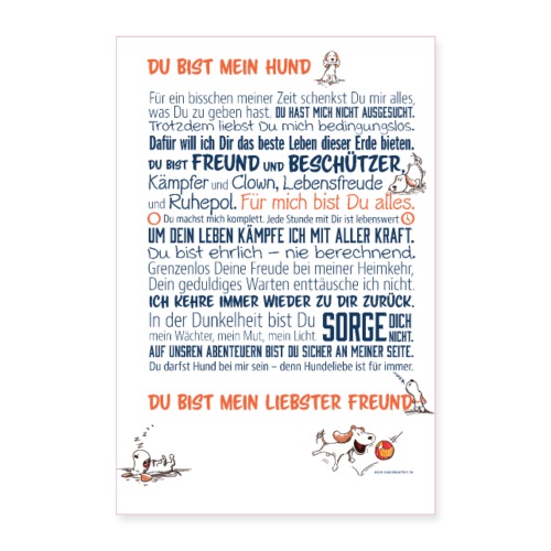 Das Hundemanifest - Jetzt als Poster - Poster 60x90 cm