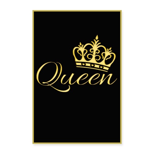 Poster - Queen couleur or - Poster 60 x 90 cm