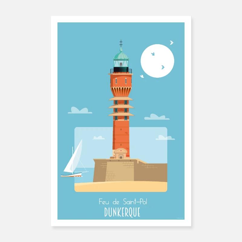 Leuchtturm St Pol Dunkirk Poster 60x90 cm