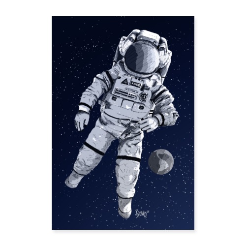 Bronko55 No.22 – Astronaut, Wandbild Hochformat - Poster 60x90 cm
