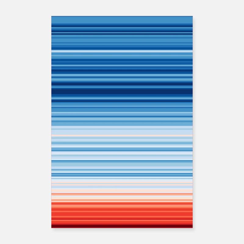 Warming Stripes | Scientists for Future - Poster 24" x 35" (60x90 cm) - white