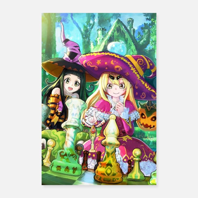 Tetra - Sorcières jouant aux échecs Poster 60 x 90 cm