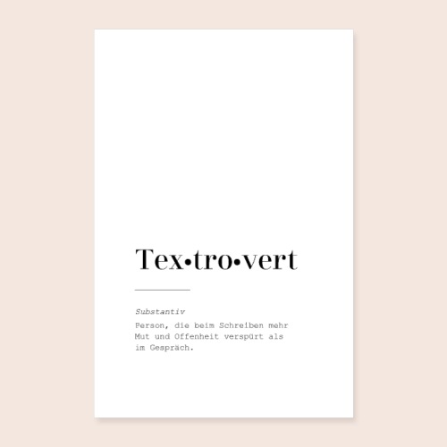 Textrovert | Poster - Poster 60x90 cm