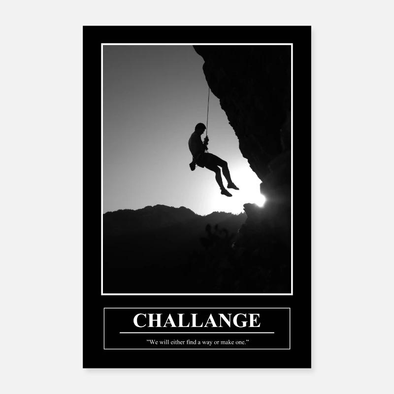 Affiche de motivation de Barney CHALLANGE Poster 60 x 90 cm