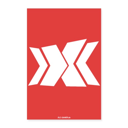 Rot/Weiß RLC Poster Logo - Poster 60x90 cm