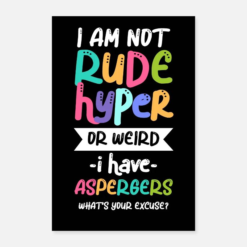 Autismus Spruch Bewusstsein Asperger Puzzle ADHS Poster 60x90 cm