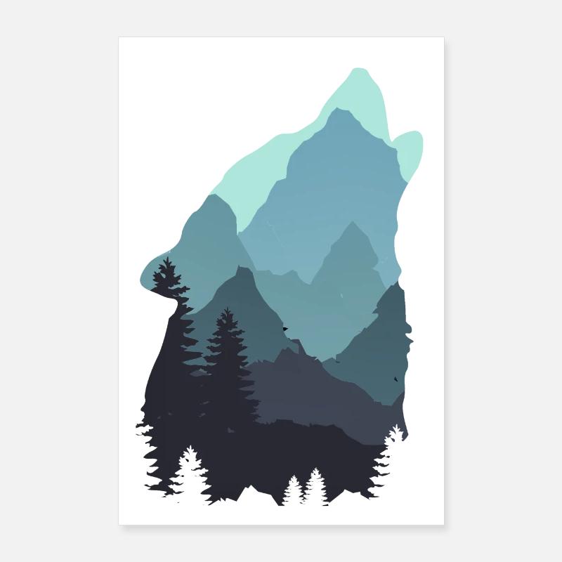Wolf Poster 24" x 35" (60x90 cm)