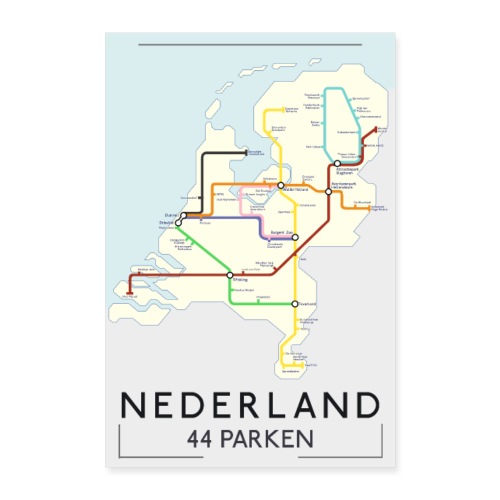 Park-subway Netherlands Poster - Poster 60x90 cm