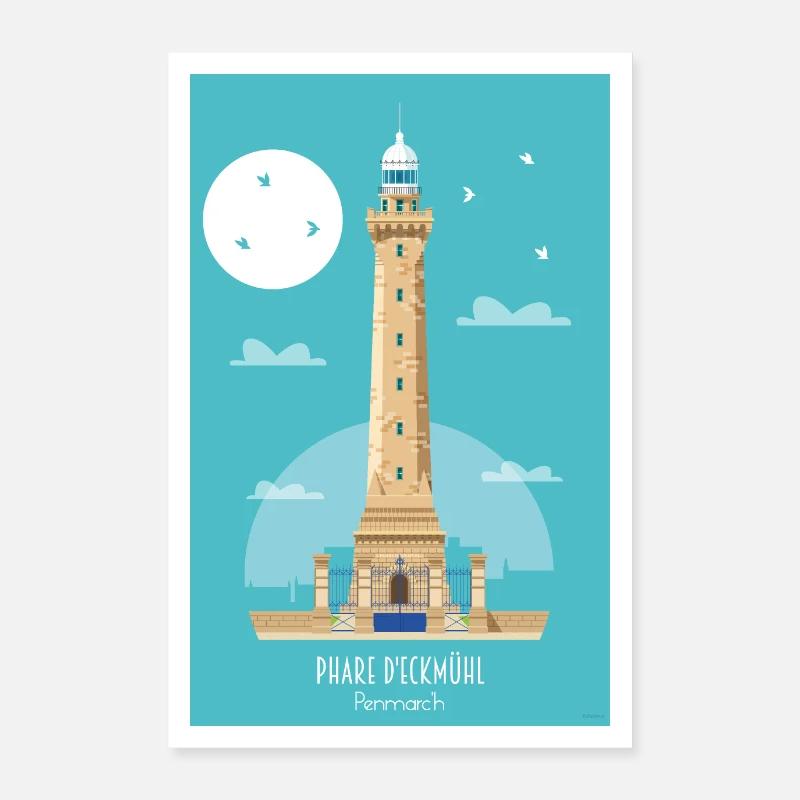 Phare d ECKMUHL Poster 60 x 90 cm
