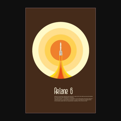 Ariane 6 solar yellow version by ItArtWork - Poster 24 x 35 (60x90 cm)