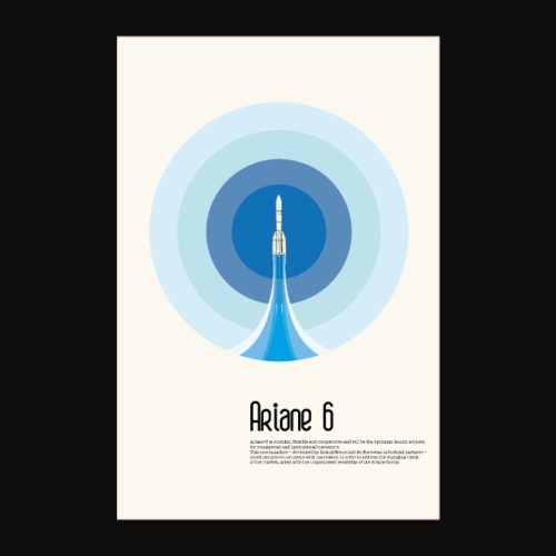 Ariane 6 solar blue version by ItArtWork - Poster 24 x 35 (60x90 cm)
