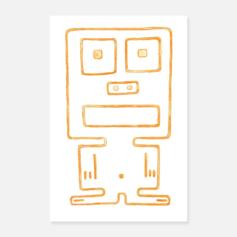 Figure abstraite dans le style maya Poster 60 x 90 cm