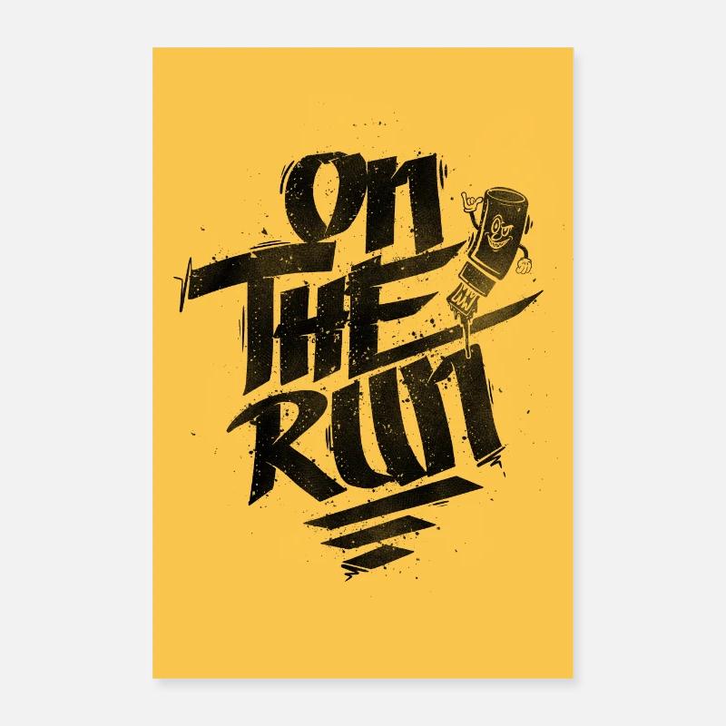 On The Run Graffiti Marker Poster 24" x 35" (60x90 cm)
