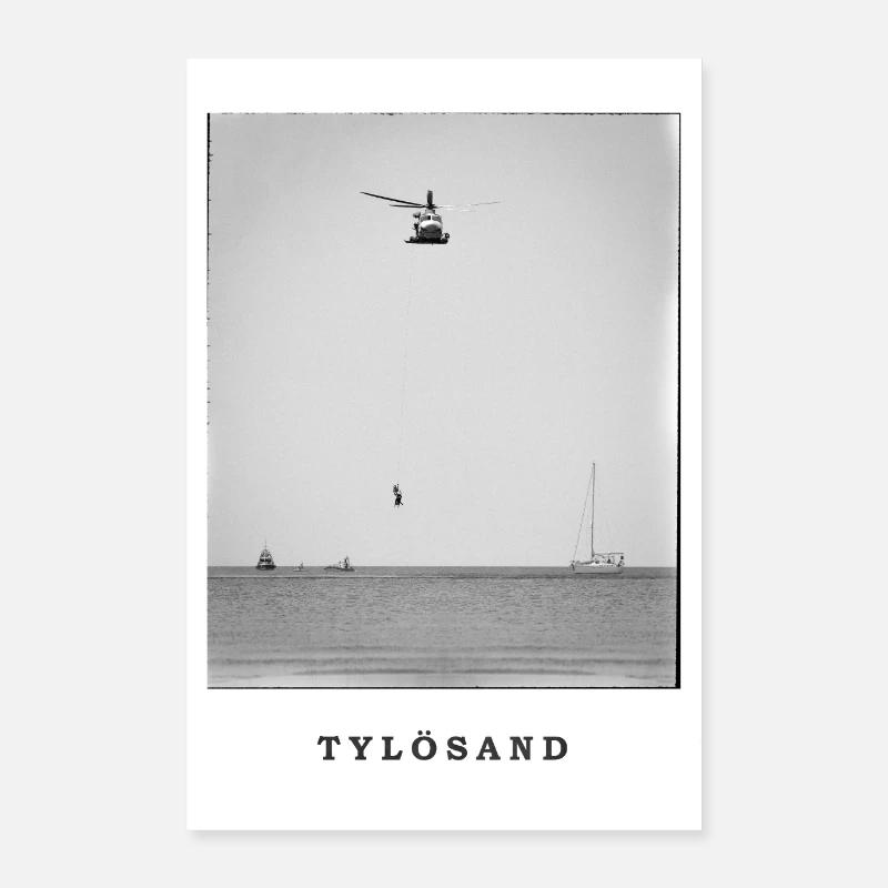 B&W Rescue scene Poster 24" x 35" (60x90 cm)