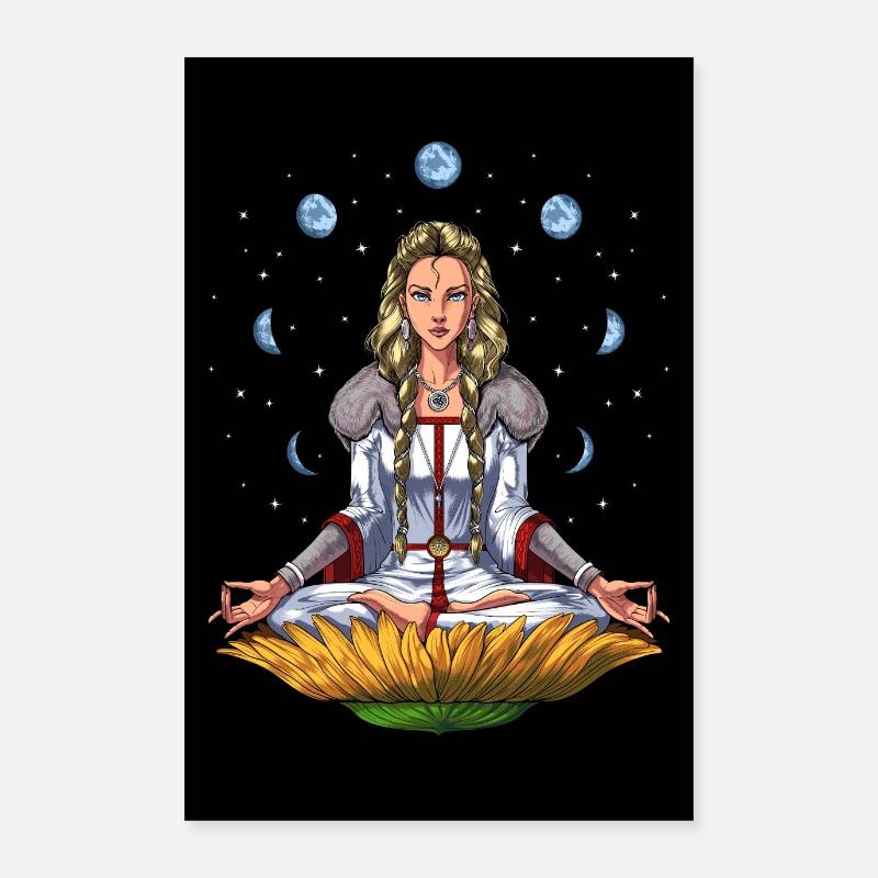 Norse Mythology Goddess Freyja Poster 24" x 35" (60x90 cm)