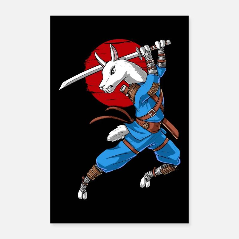 Llama Ninja Samouraï Poster 60 x 90 cm