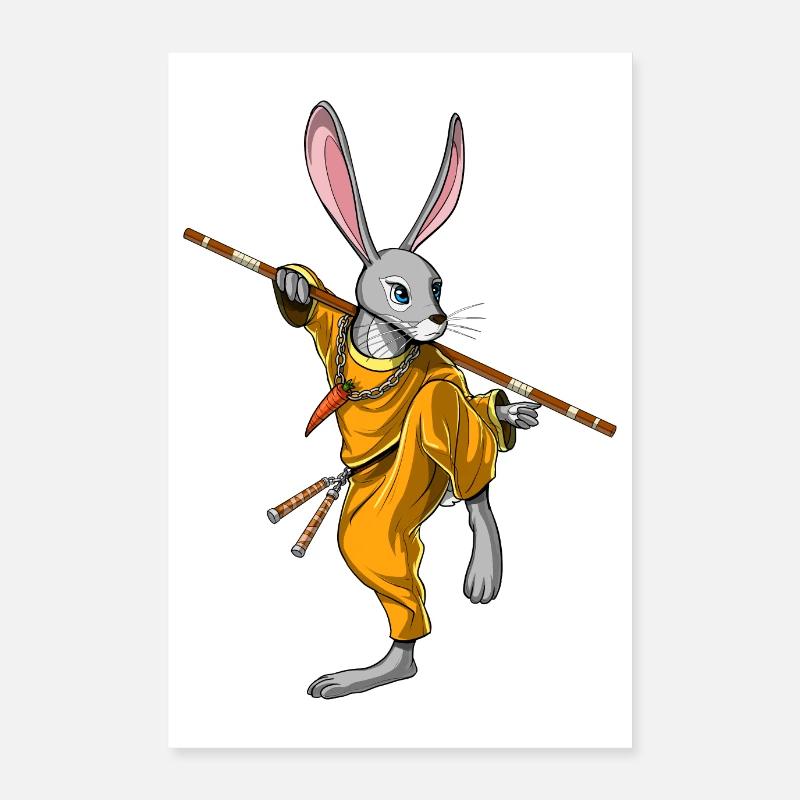 Lapin Ninja Poster 60 x 90 cm
