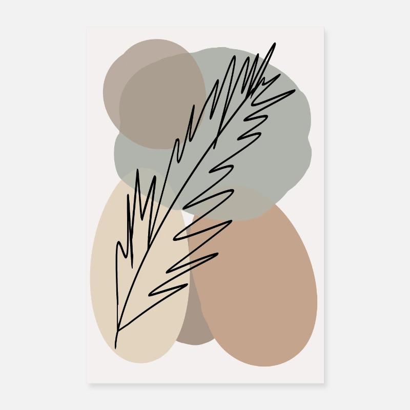 Papiers peints Boho - Poster 60 x 90 cm - blanc