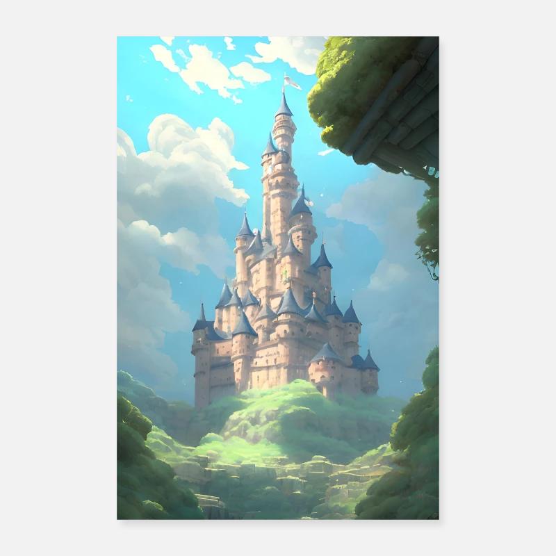 Castle Clouds Sky Poster 24" x 35" (60x90 cm)
