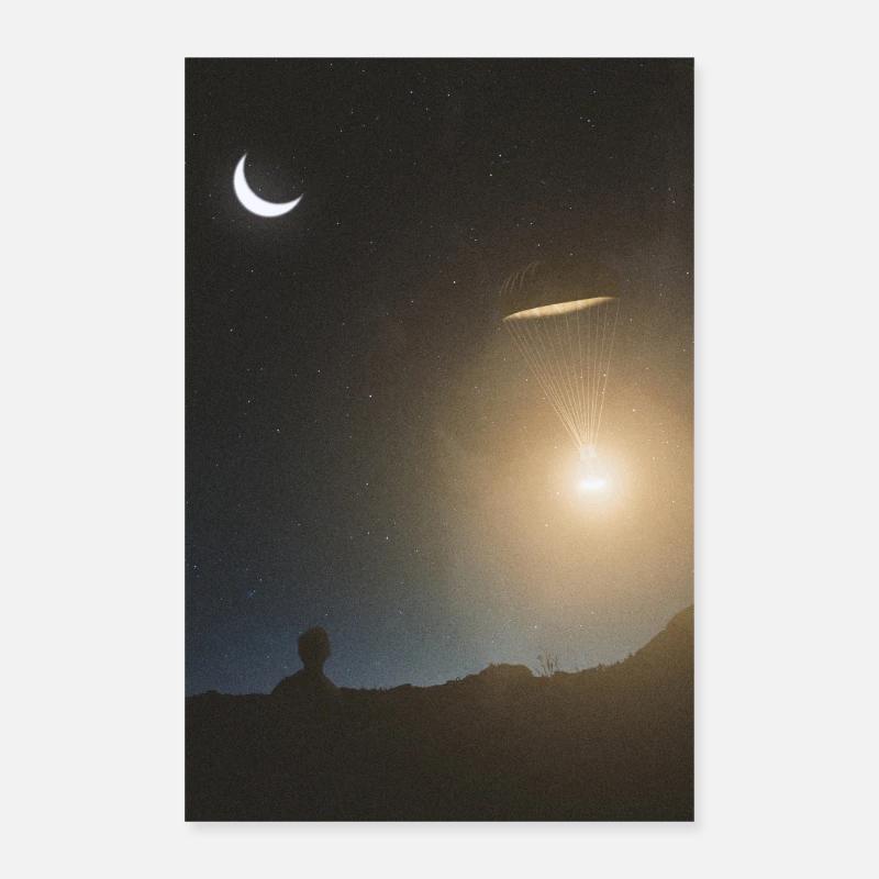 Lights will guide Me - Poster 60x90 cm - Weiß