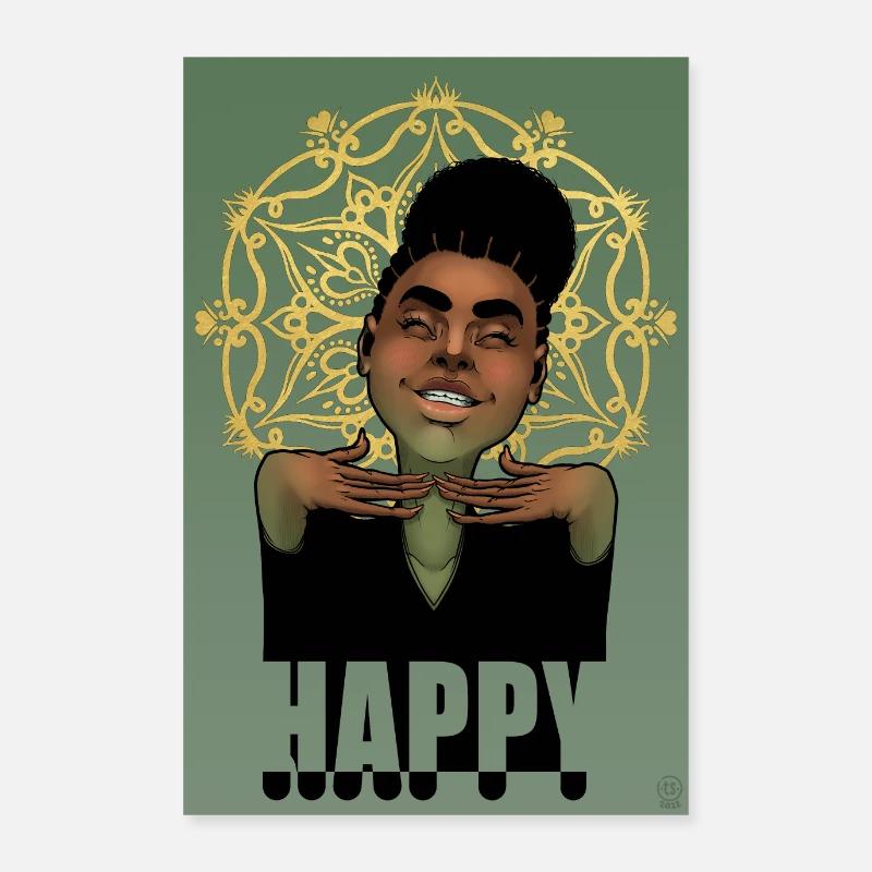 Happy - Affiche Poster 60 x 90 cm