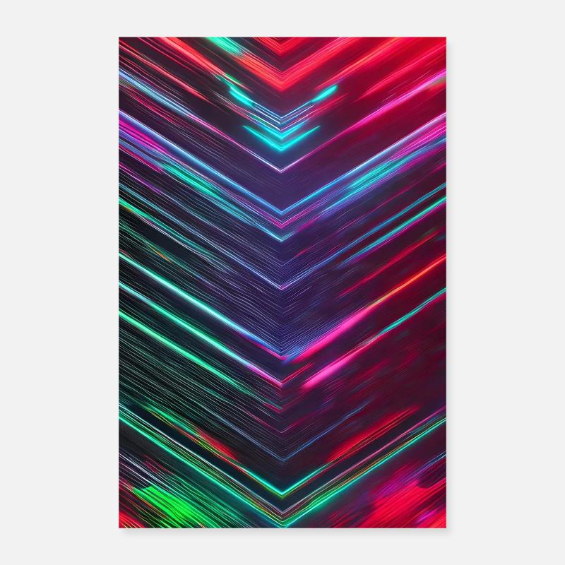 Art abstrait au néon Poster 60 x 90 cm