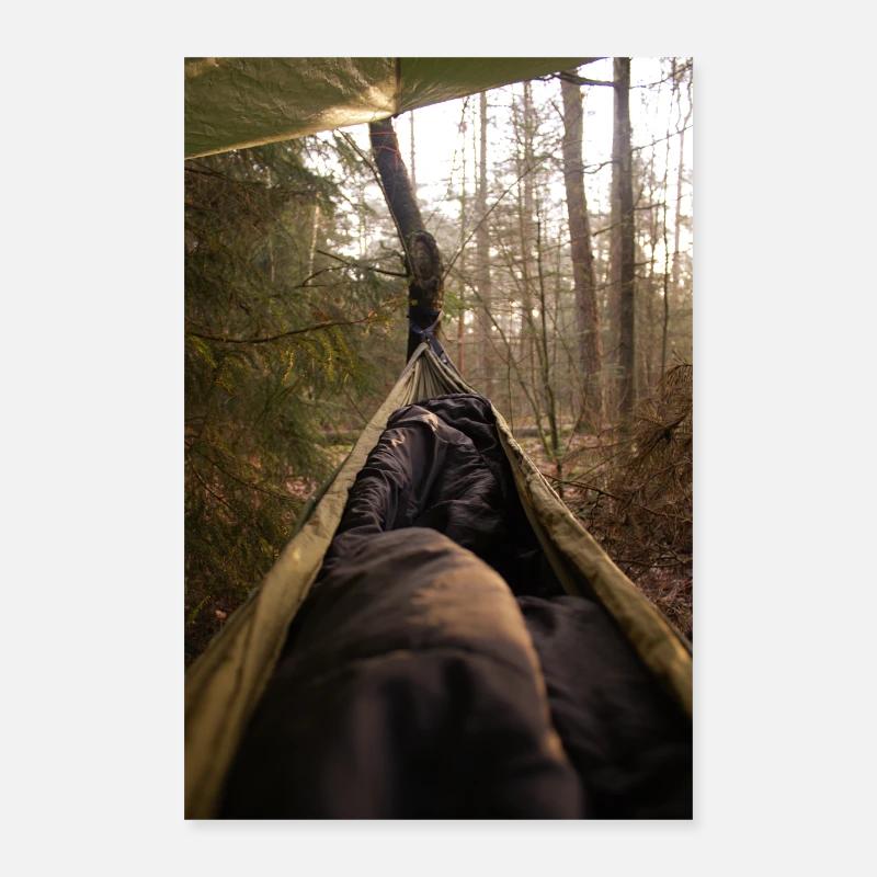 Blick aus der Hängematte Poster 60x90 cm