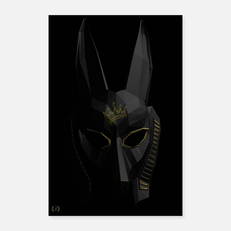 Anubis dans le noir. Poster 60 x 90 cm