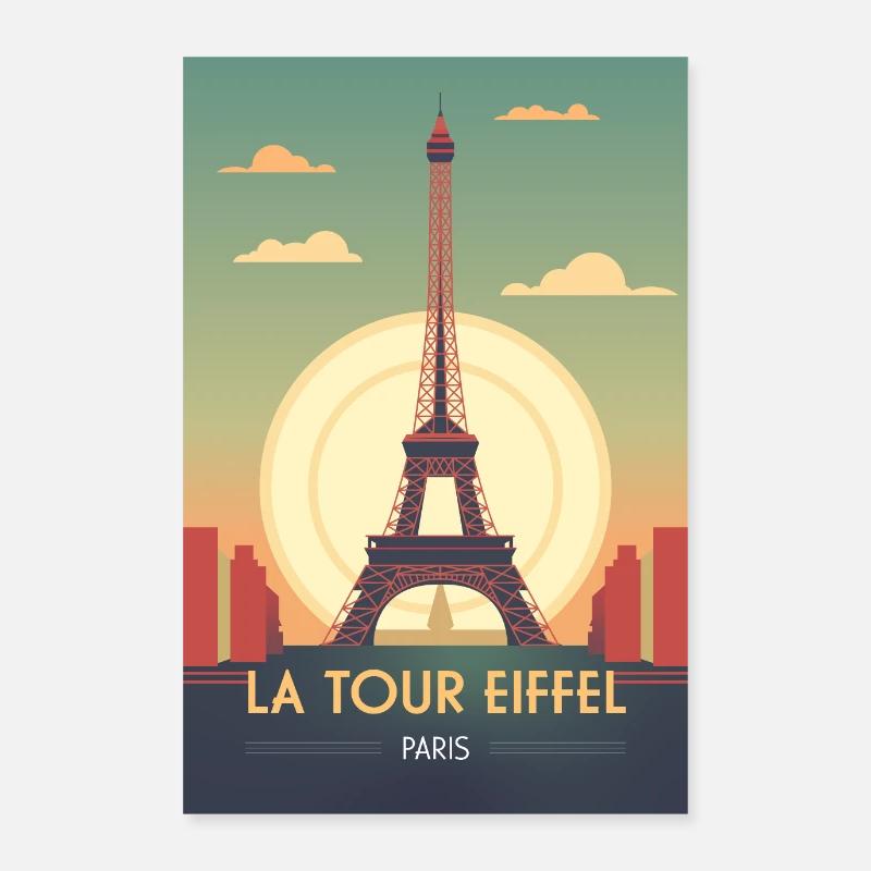 Eiffel Tower Poster 24" x 35" (60x90 cm)