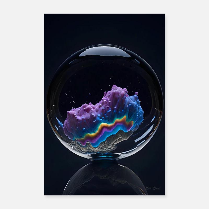 Clouds in a rainbow bubble 1 Poster 24" x 35" (60x90 cm)
