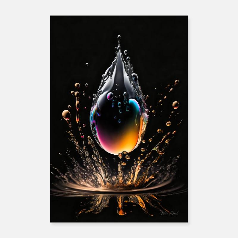 Gouttes de plasma 3 Poster 60 x 90 cm