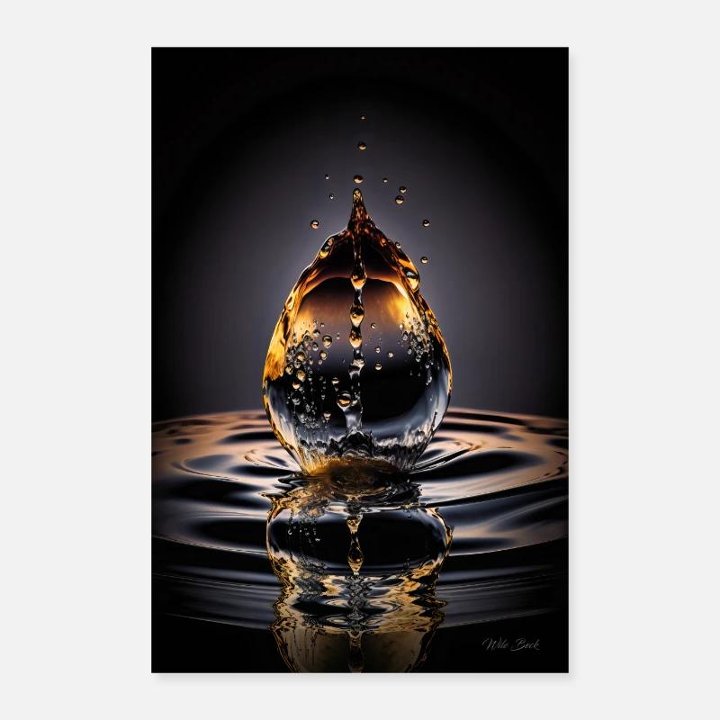 Tropfen magma 2 Poster 60x90 cm