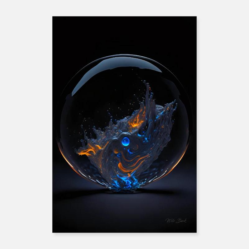 Kaos dans un feu de bulle 2 Poster 60 x 90 cm
