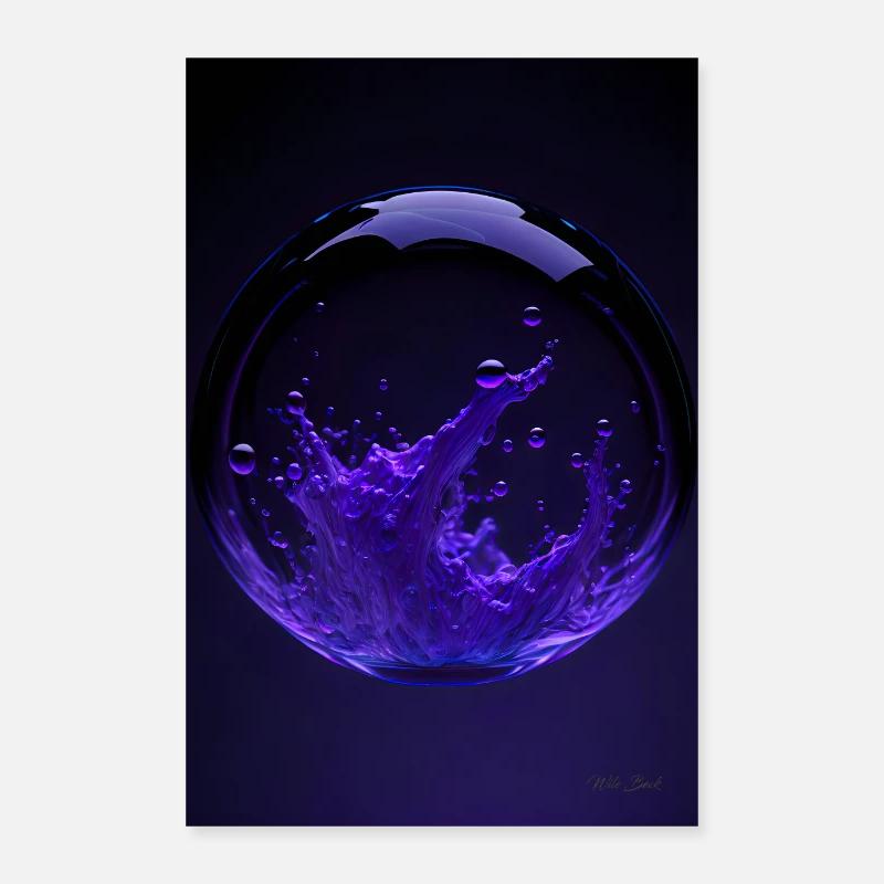 Kaos in a bubble purple 1 Poster 24" x 35" (60x90 cm)