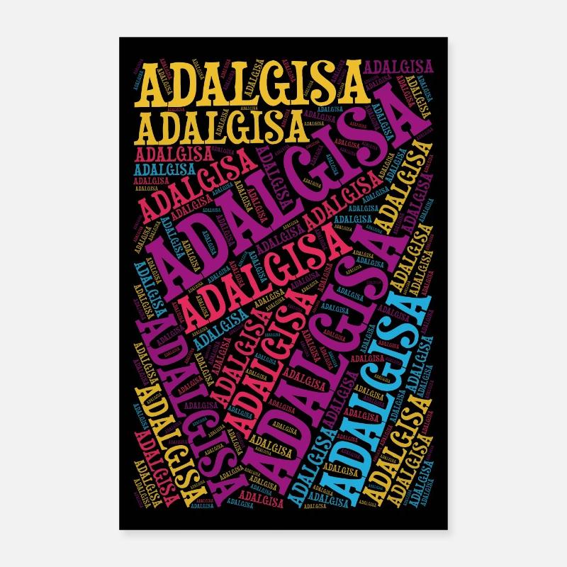 nom de l’affiche Adalgisa nuage de mots nuage de balises nuages Poster 60 x 90 cm