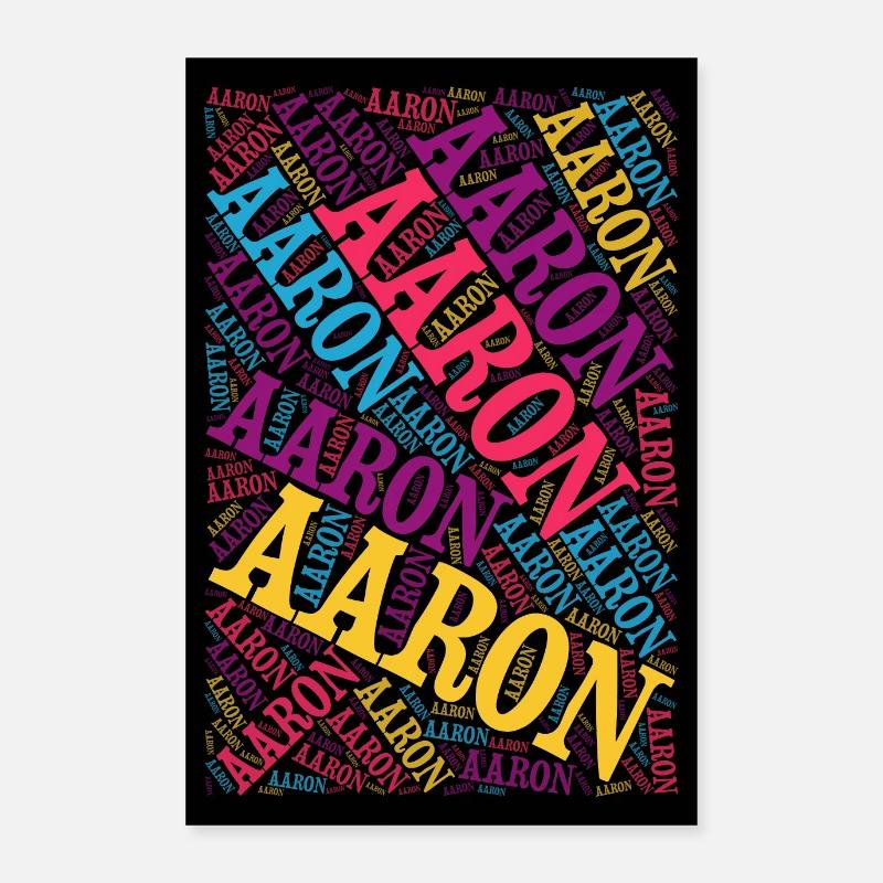 poster Aaron word cloud gift idea Poster 24" x 35" (60x90 cm)