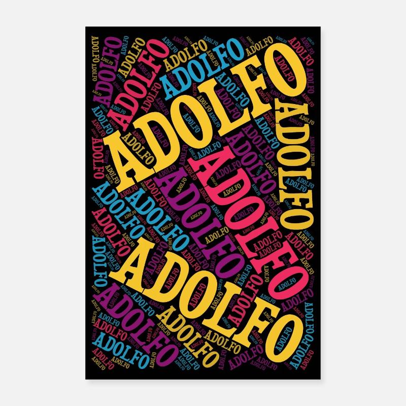 Poster Adolfo Wortwolke Geschenkidee Tag Cloud Poster 60x90 cm