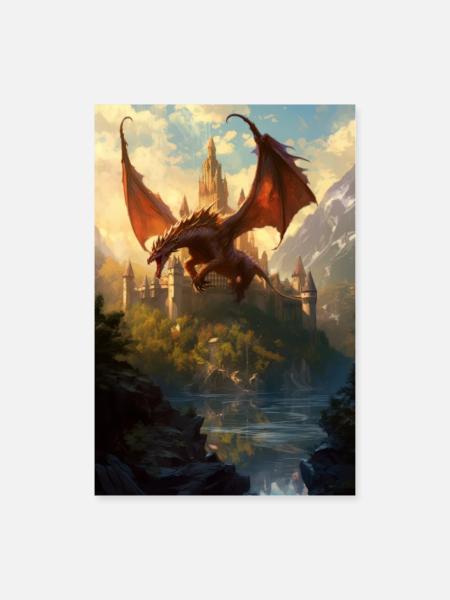 Ein Drachenmärchen - Poster 60x90 cm - Weiß