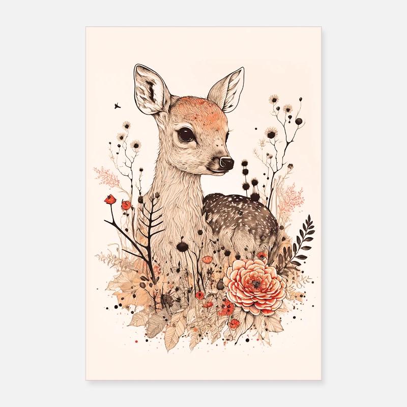 Chevreuil Poster 60 x 90 cm