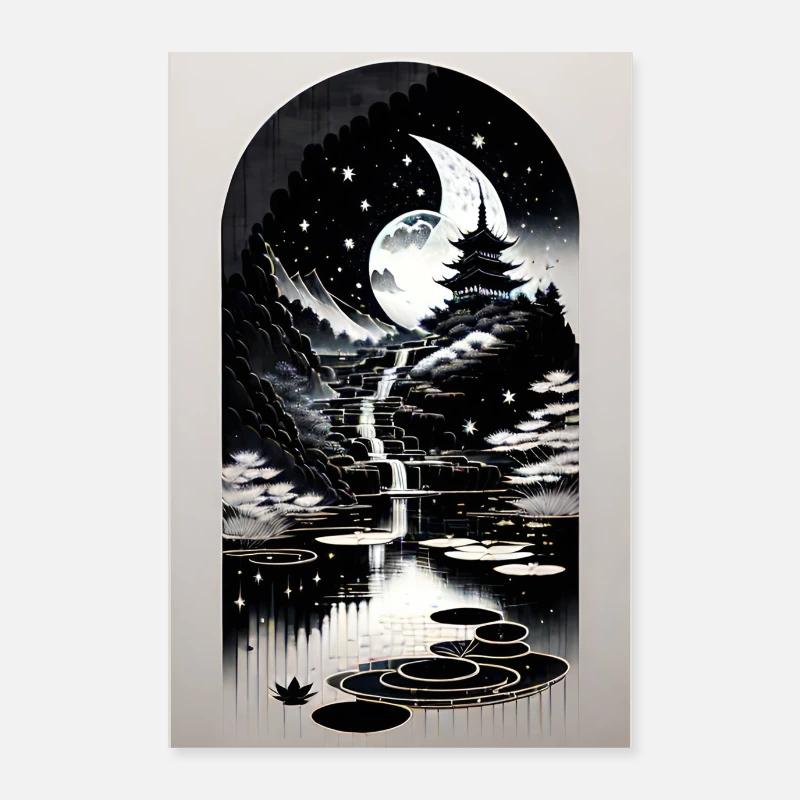 under a starry sky Poster 24" x 35" (60x90 cm)